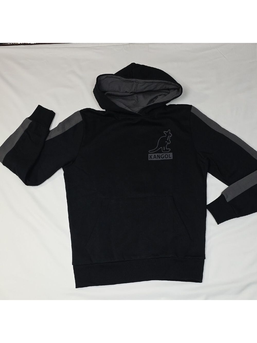 Kangol Men's Black and Gray Hoodie Sweater Small New